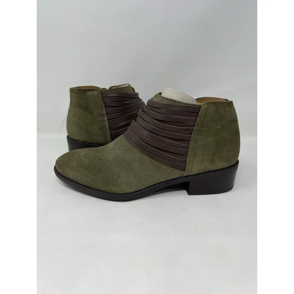 Comfortiva 8W Corliss Green Suede Boho Cottagecore Fairycore NWB *See Photos